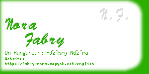 nora fabry business card